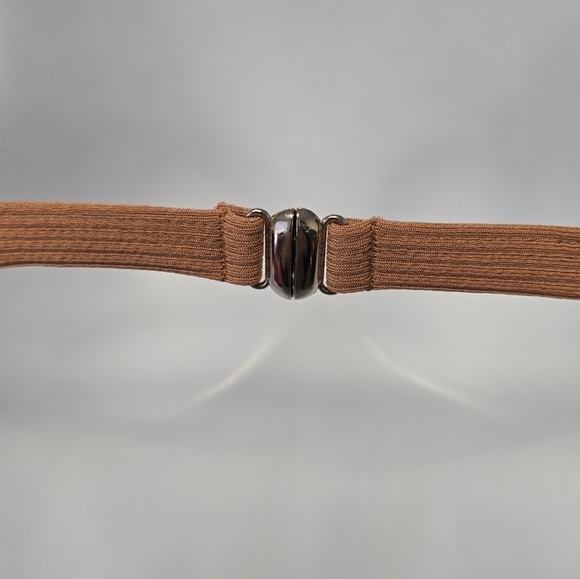 Zaful Bandeau 2 piece Ribbed Bikini Set Orange Salmon L - Picture 5 of 9